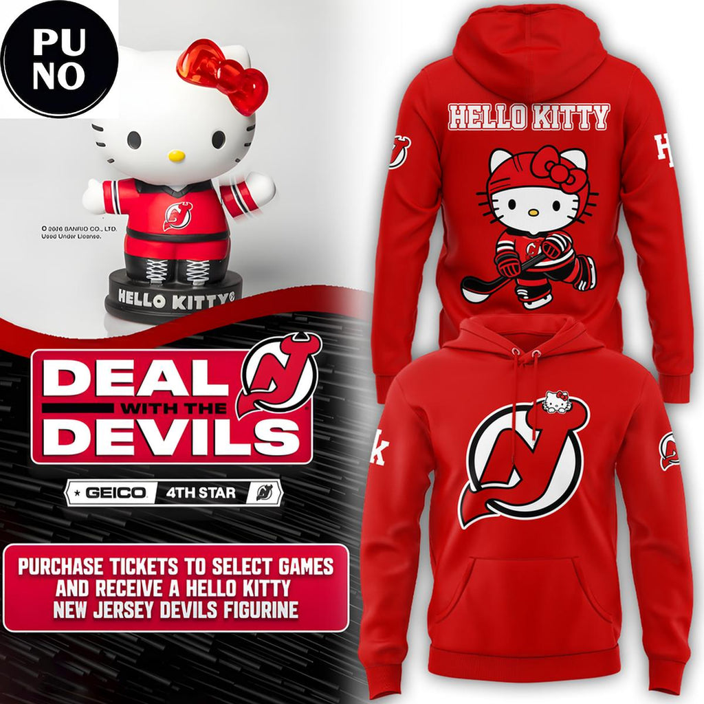 New Jersey Devils x Hello Kitty Night 2026 Hoodie T-Shirt
