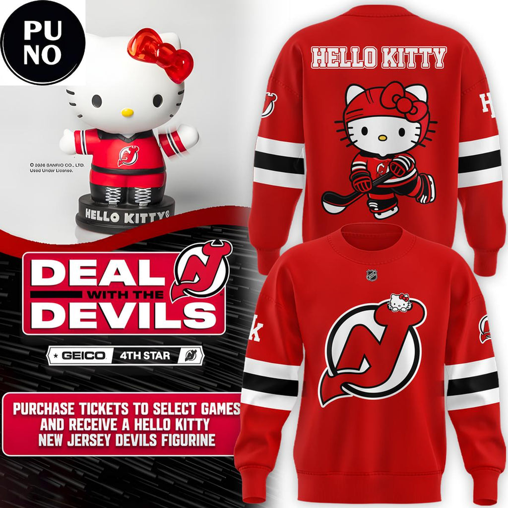 New Jersey Devils x Hello Kitty Night 2026 Hoodie T-Shirt