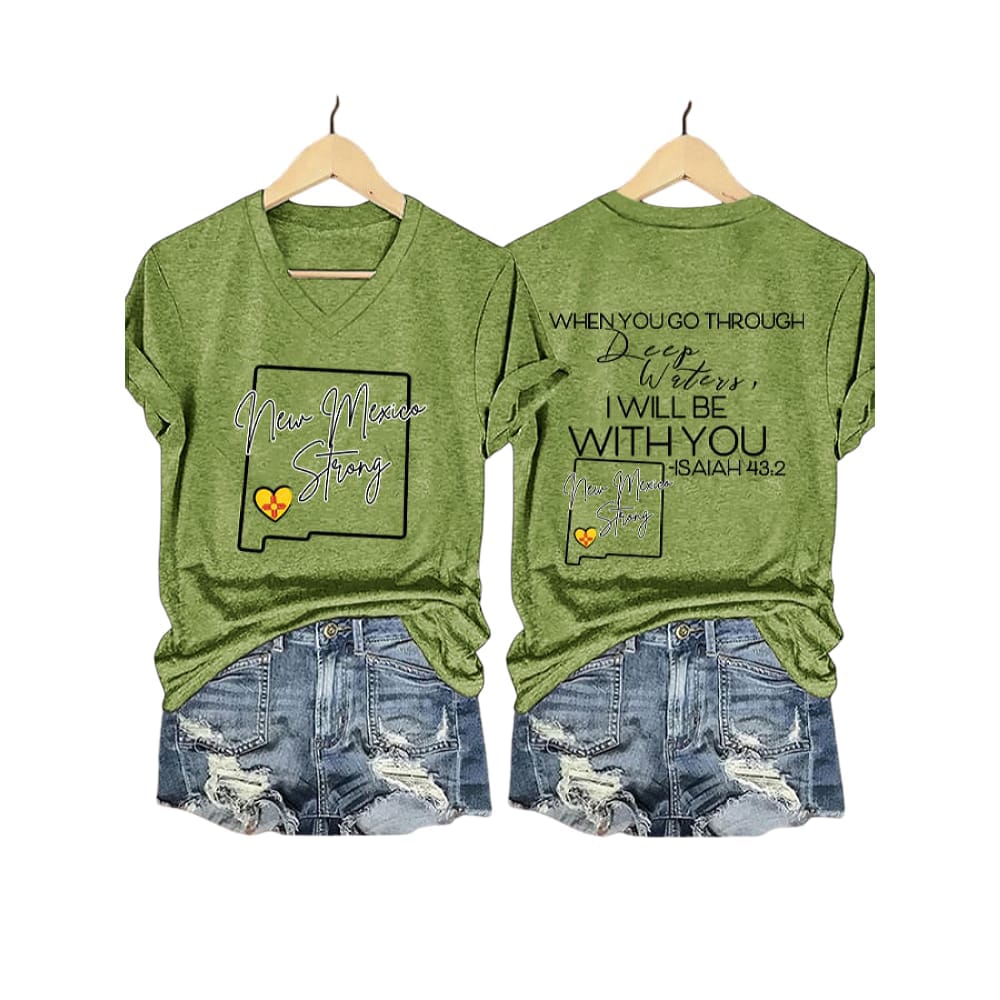 New Mexico Strong When You Go Through Deep Waters I Will Be With You Isaiah 432 Shirt