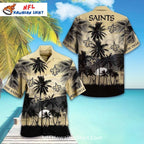 New Orleans Saints Aloha Shirt Sunset Palm Tree Vibes
