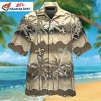 New Orleans Saints Hawaiian Shirt Palm Tree Beach Design