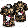 New Orleans Saints Hello Kitty Halloween Hawaiian Shirt