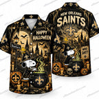 New Orleans Saints Jack Skellington Halloween Hawaiian Shirt