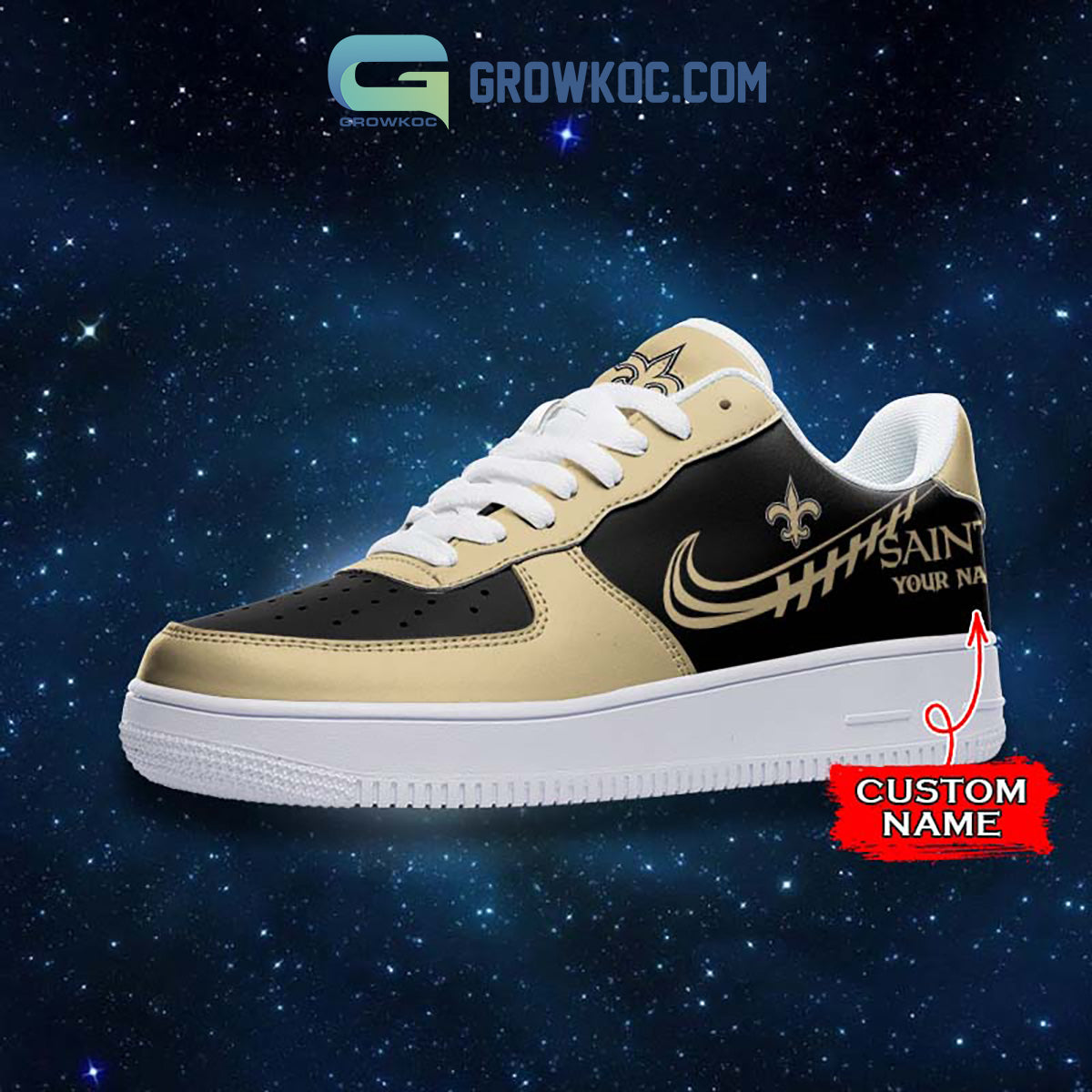 New Orleans Saints Personalized Air Force 1 Sneaker Shoes