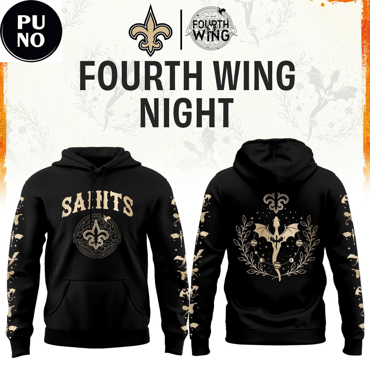New Orleans Saints x Fourth Wing Night 2026 Hoodie T-Shirt