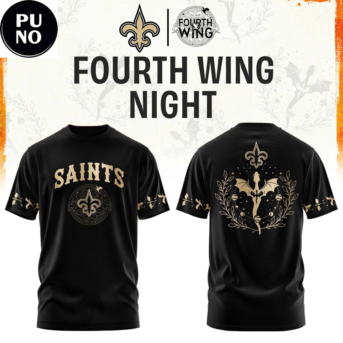 New Orleans Saints x Fourth Wing Night 2026 Hoodie T-Shirt