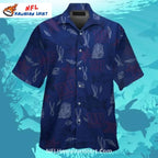 New York Giants Aloha Shirt Ocean Coral Reef Underwater