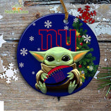 New York Giants Baby Yoda Ornament Christmas Tree Decorations NFL Gifts