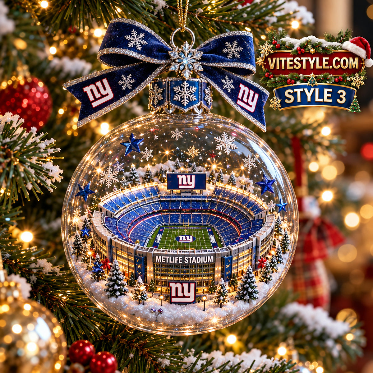New York Giants MetLife Stadium Christmas Ornament