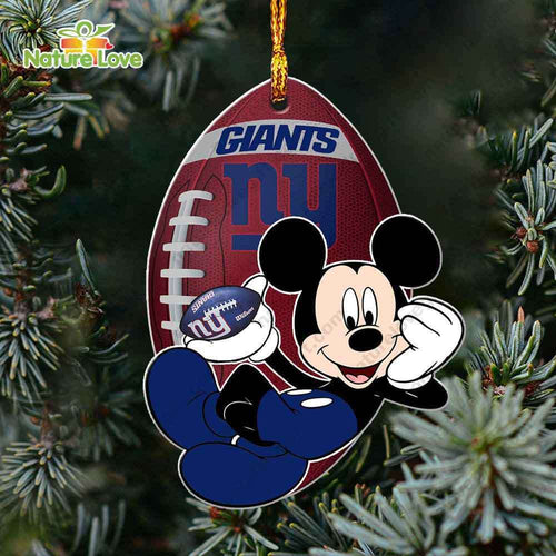 New York Giants Mickey Mouse Ornament Disney Christmas Decorations