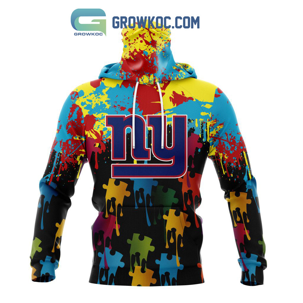 New York Giants Personalized Autism Awareness Puzzle Painting Hoodie Shirts