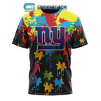New York Giants Personalized Autism Awareness Puzzle Painting Hoodie Shirts