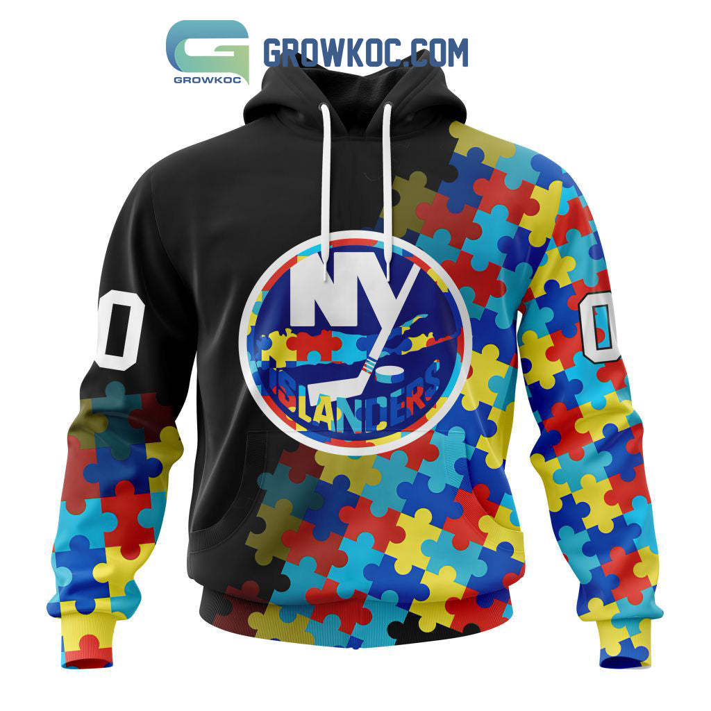 New York Islanders Puzzle Design Autism Awareness Personalized Hoodie Shirts