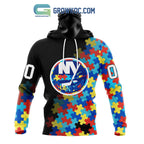 New York Islanders Puzzle Design Autism Awareness Personalized Hoodie Shirts