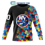New York Islanders Puzzle Design Autism Awareness Personalized Hoodie Shirts