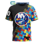New York Islanders Puzzle Design Autism Awareness Personalized Hoodie Shirts