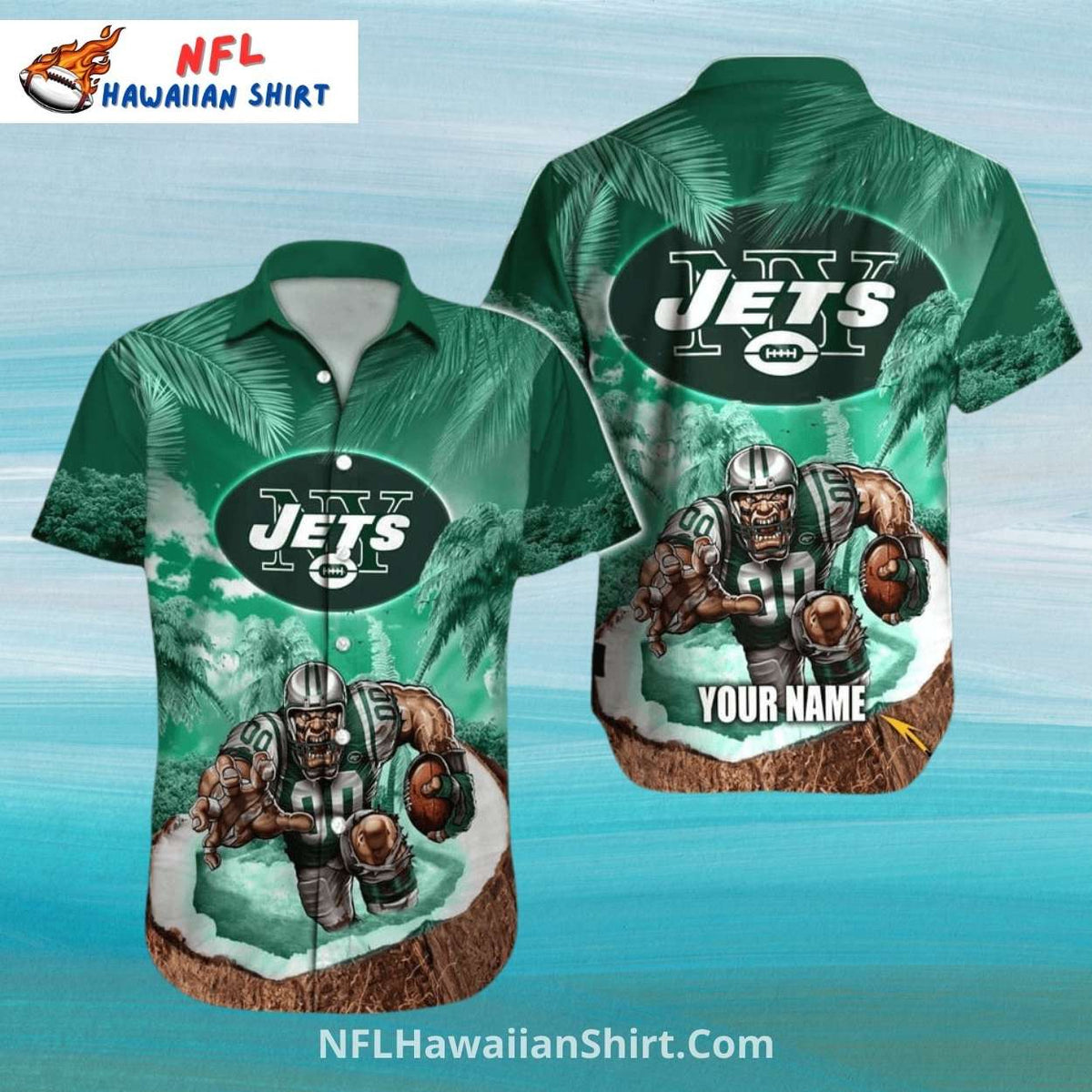 New York Jets Aloha Shirt – Jungle Football Warrior Style