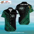 New York Jets Aloha Shirt – Modern Striped Green Design
