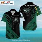 New York Jets Aloha Shirt – Modern Striped Green Design