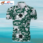New York Jets Aloha Shirt – Tropical Hibiscus Pattern
