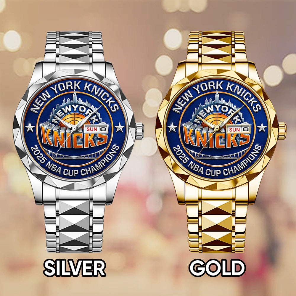 New York Knicks 2025 NBA Cup Champions Alloy Luxury Quartz Watch - TMTHU2901