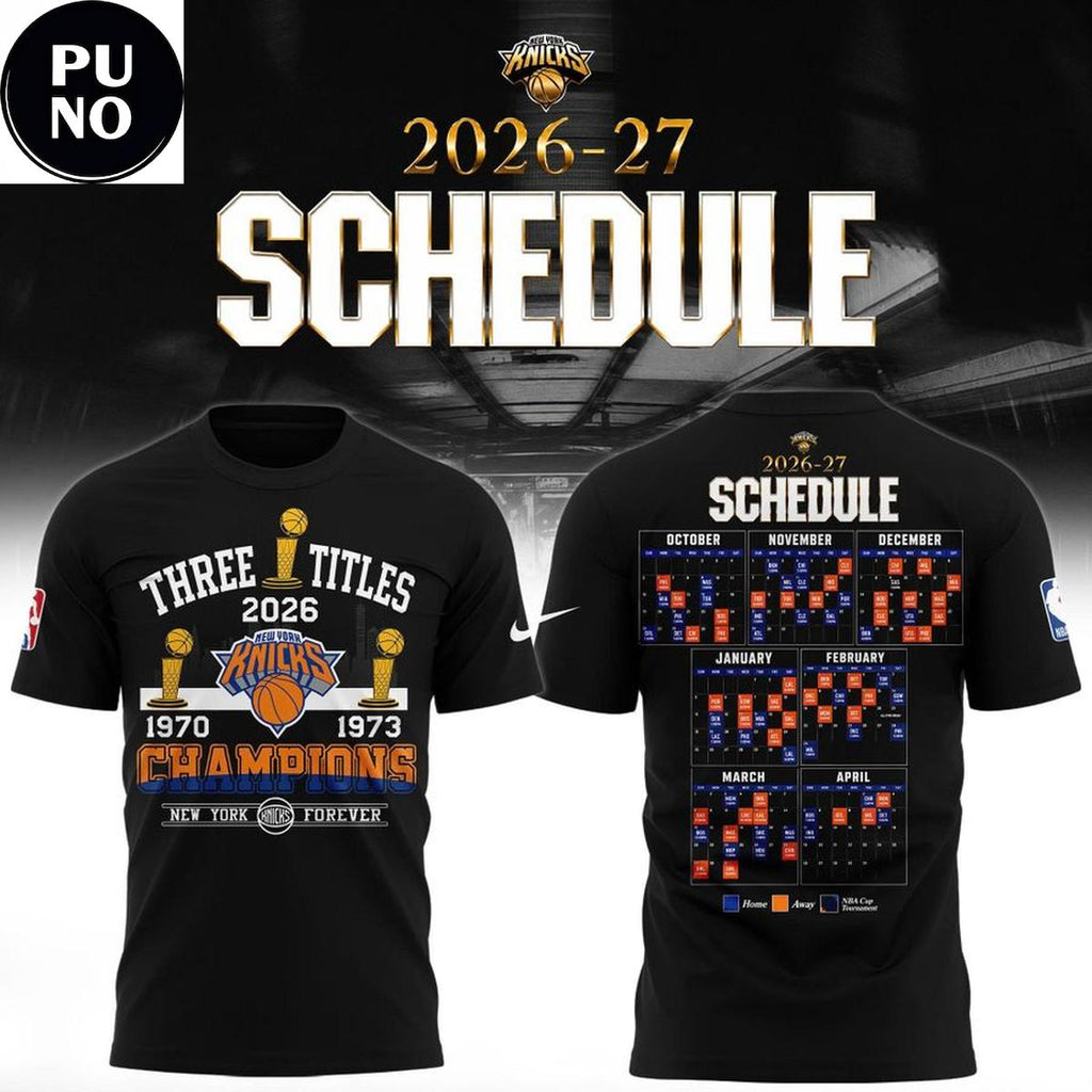 New York Knicks 2026-27 Season Schedule T-Shirt
