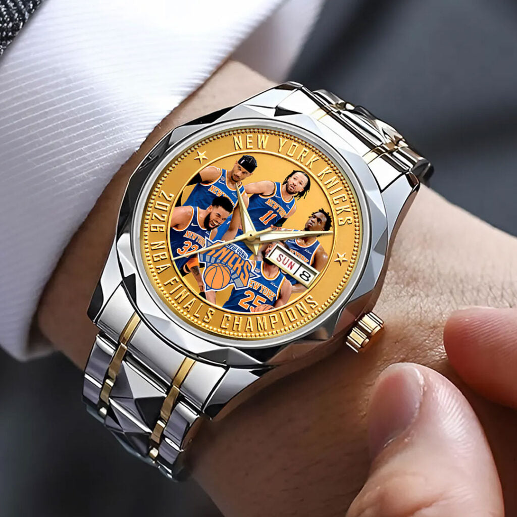 New York Knicks 2026 NBA Finals Champions Alloy Luxury Quartz Watch - HOATT18777