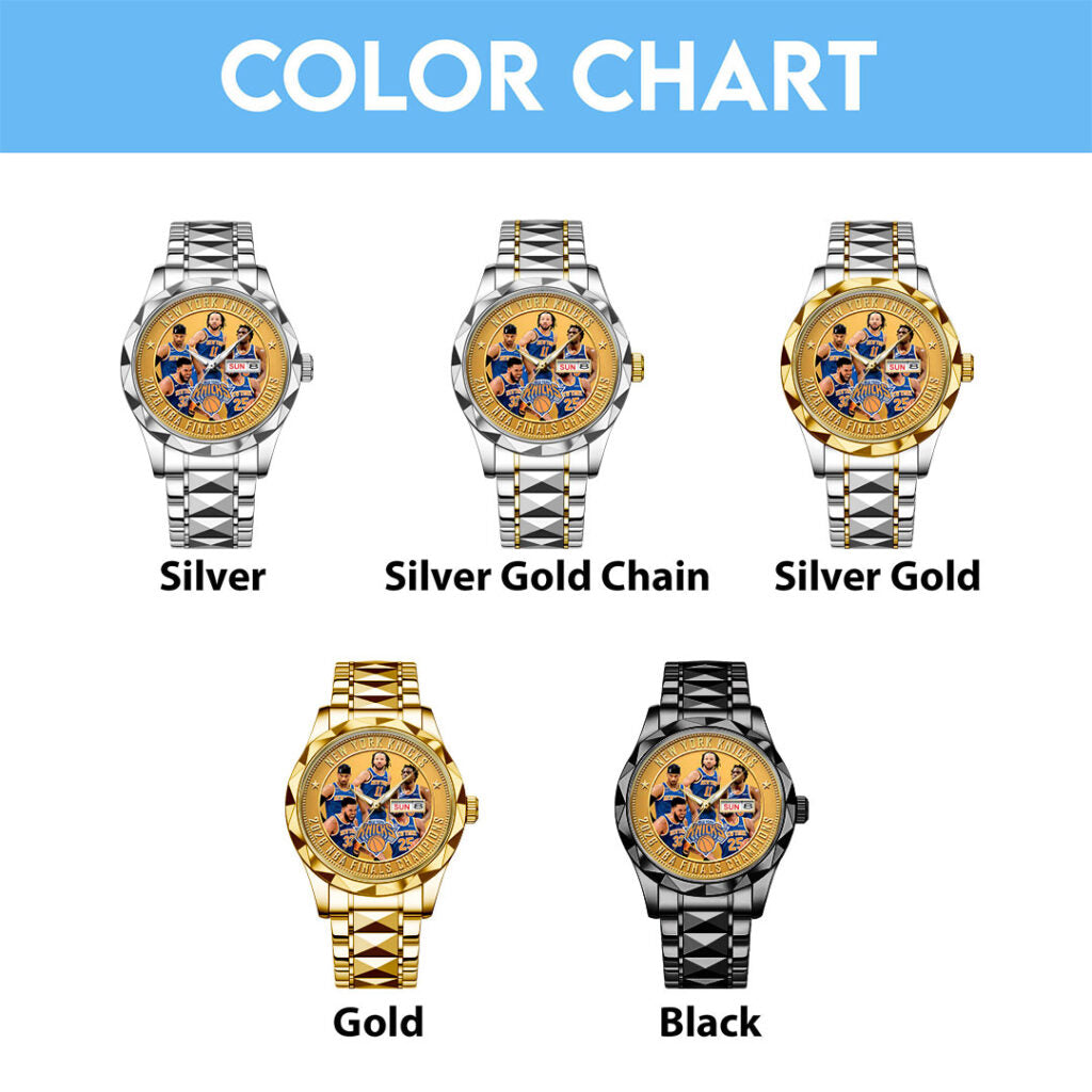 New York Knicks 2026 NBA Finals Champions Alloy Luxury Quartz Watch - HOATT18777