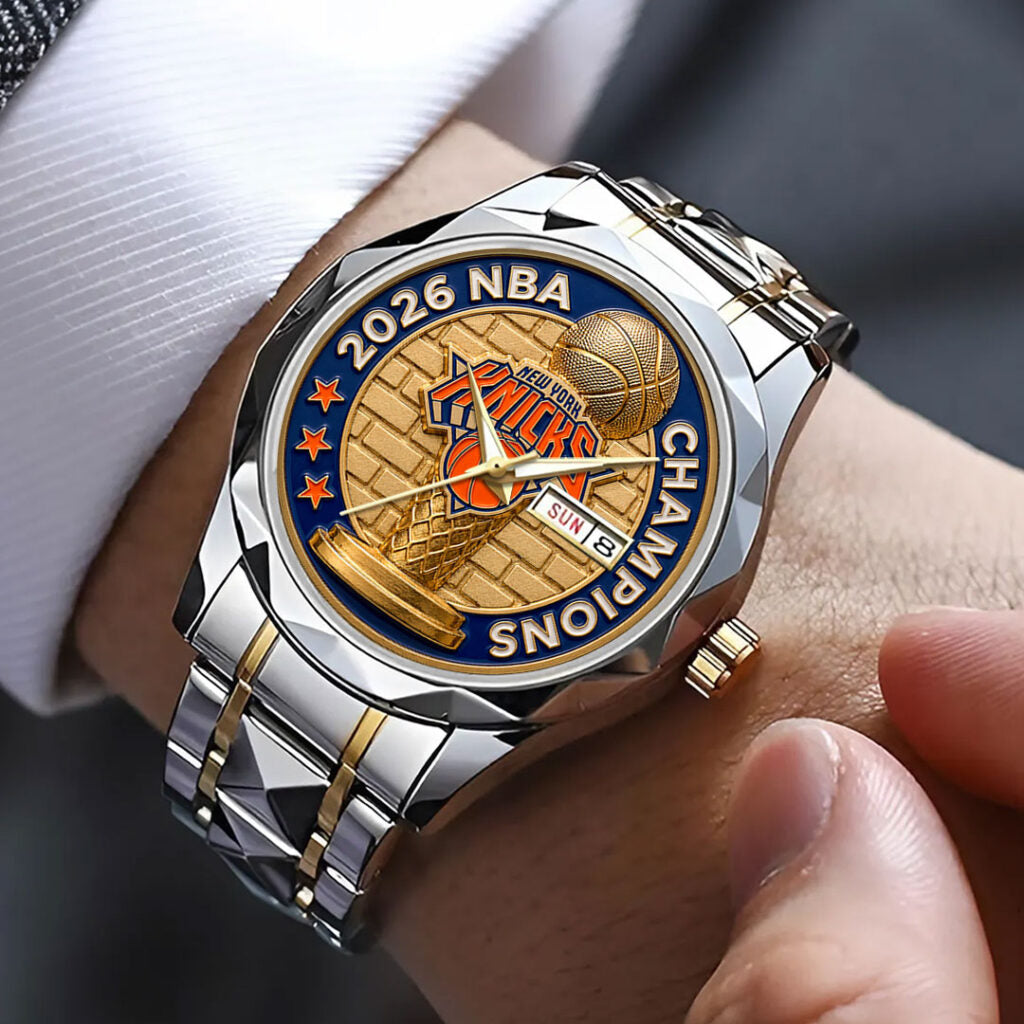 New York Knicks 2026 NBA Finals Champions Alloy Luxury Quartz Watch - HOATT18958