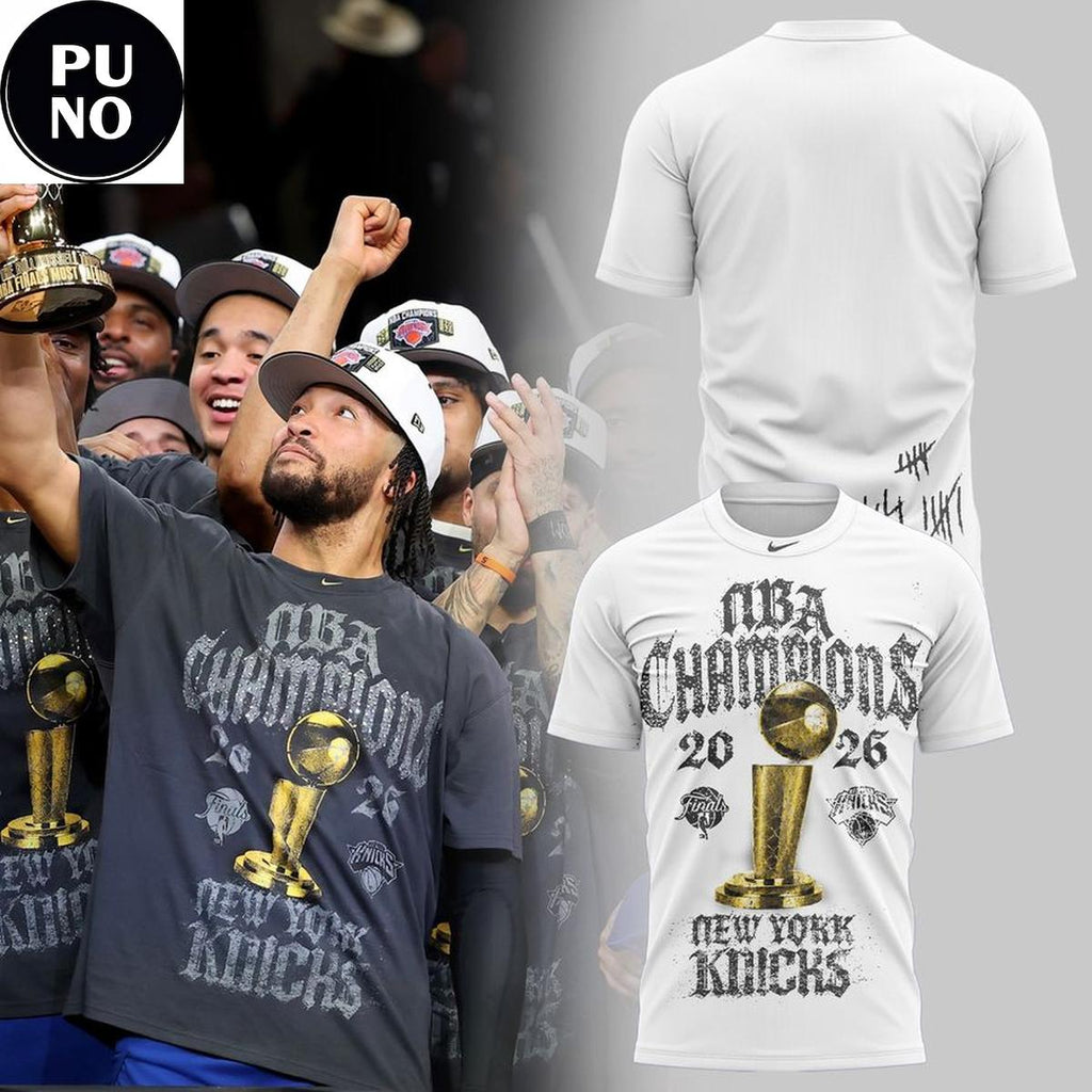 New York Knicks 2026 NBA Finals Champions Locker Room T-Shirt