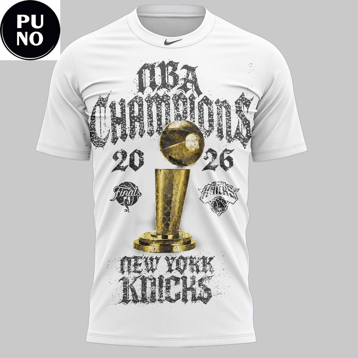 New York Knicks 2026 NBA Finals Champions Locker Room T-Shirt
