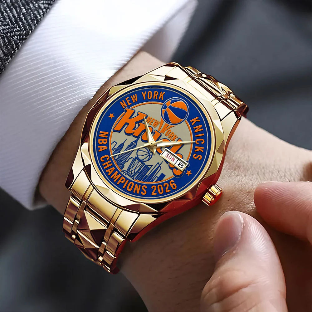 New York Knicks NBA Finals Champions 2026 Alloy Luxury Quartz Watch - TMTHU8914