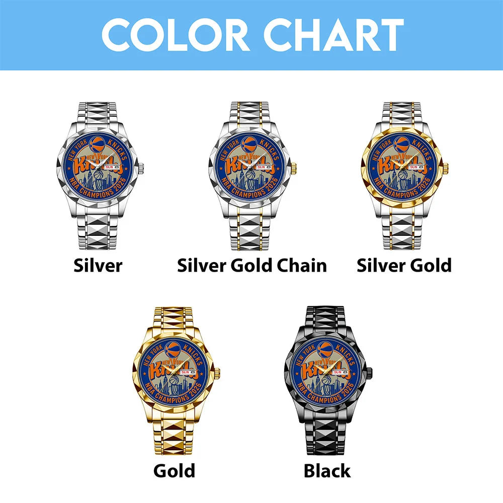 New York Knicks NBA Finals Champions 2026 Alloy Luxury Quartz Watch - TMTHU8914