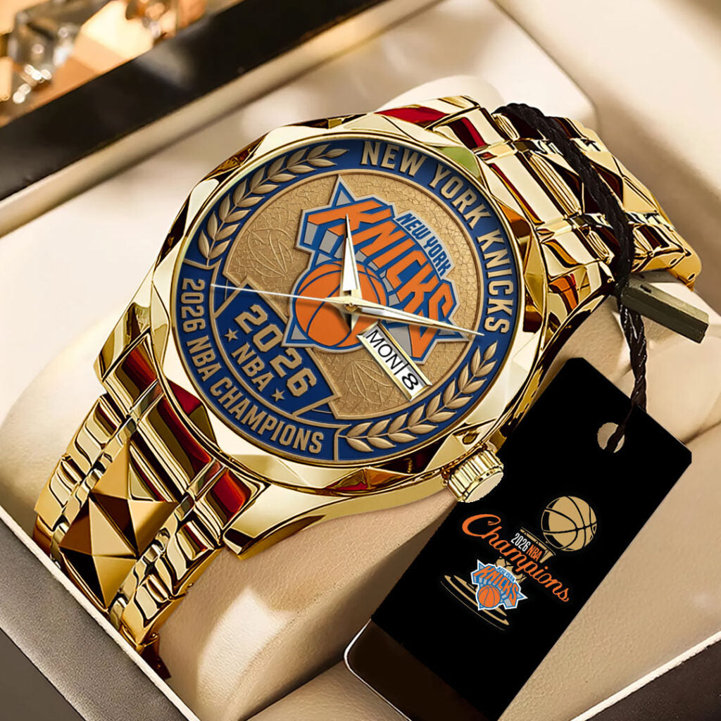 New York Knicks NBA Finals Champions 2026 Alloy Luxury Quartz Watch - TANTN23767