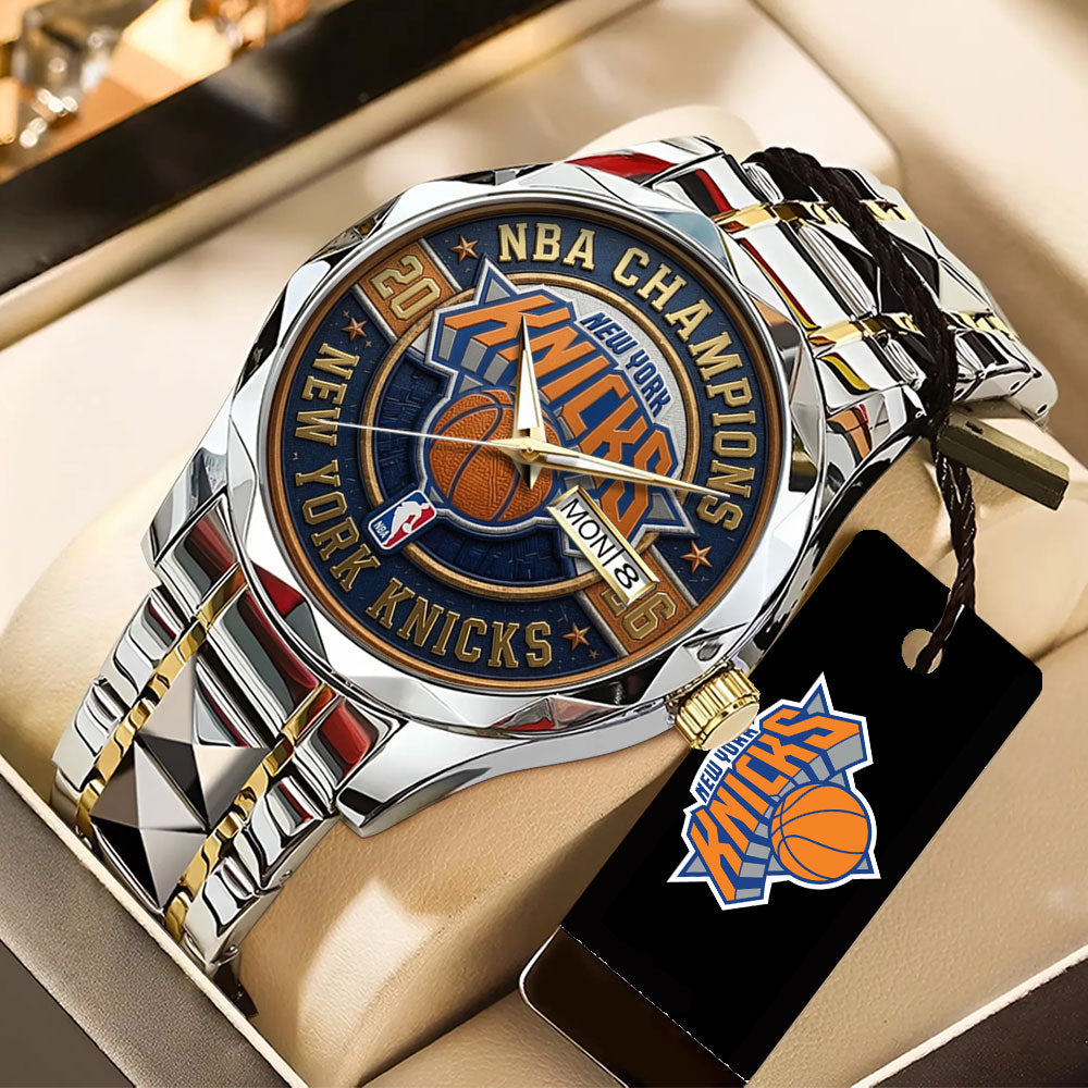 New York Knicks NBA Finals Champions 2026 Alloy Luxury Quartz Watch - TANTN23871