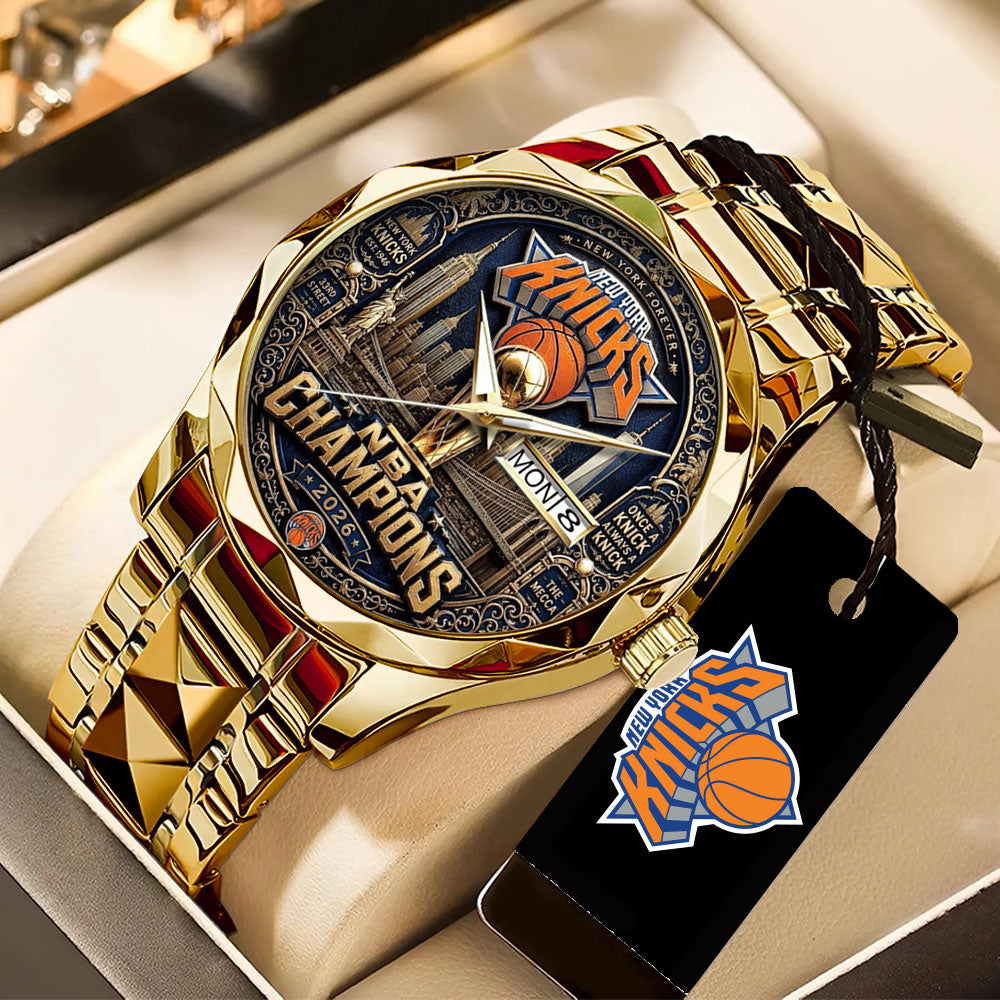 New York Knicks NBA Finals Champions 2026 Alloy Luxury Quartz Watch - TANTN24140