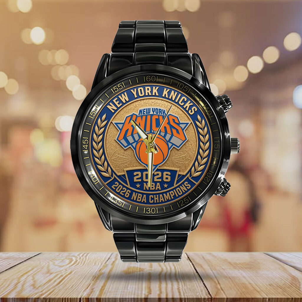 New York Knicks NBA Finals Champions 2026 Black Stainless Steel Watch - TANTN23768