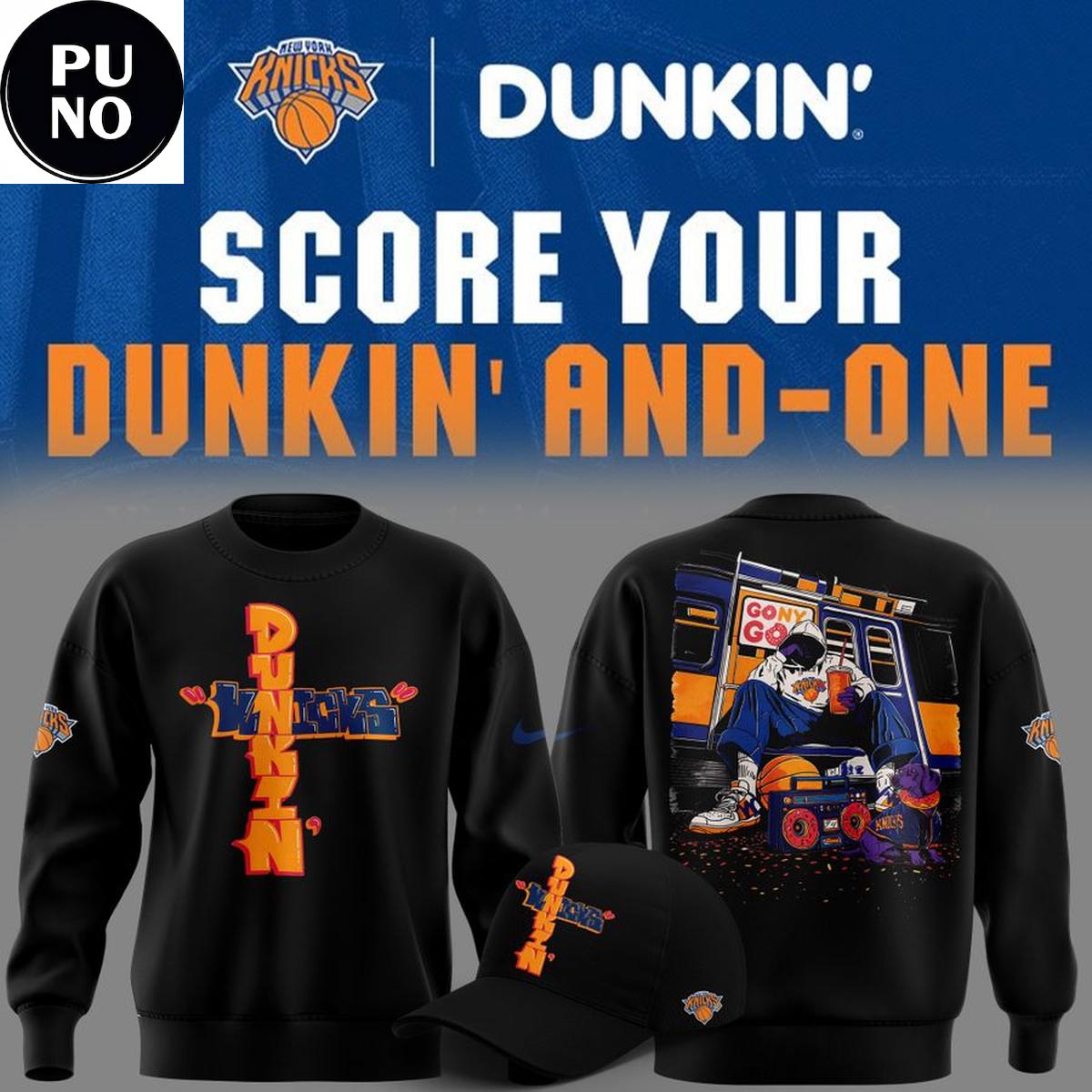 New York Knicks x Dunkin' And-One Hoodie Shirt