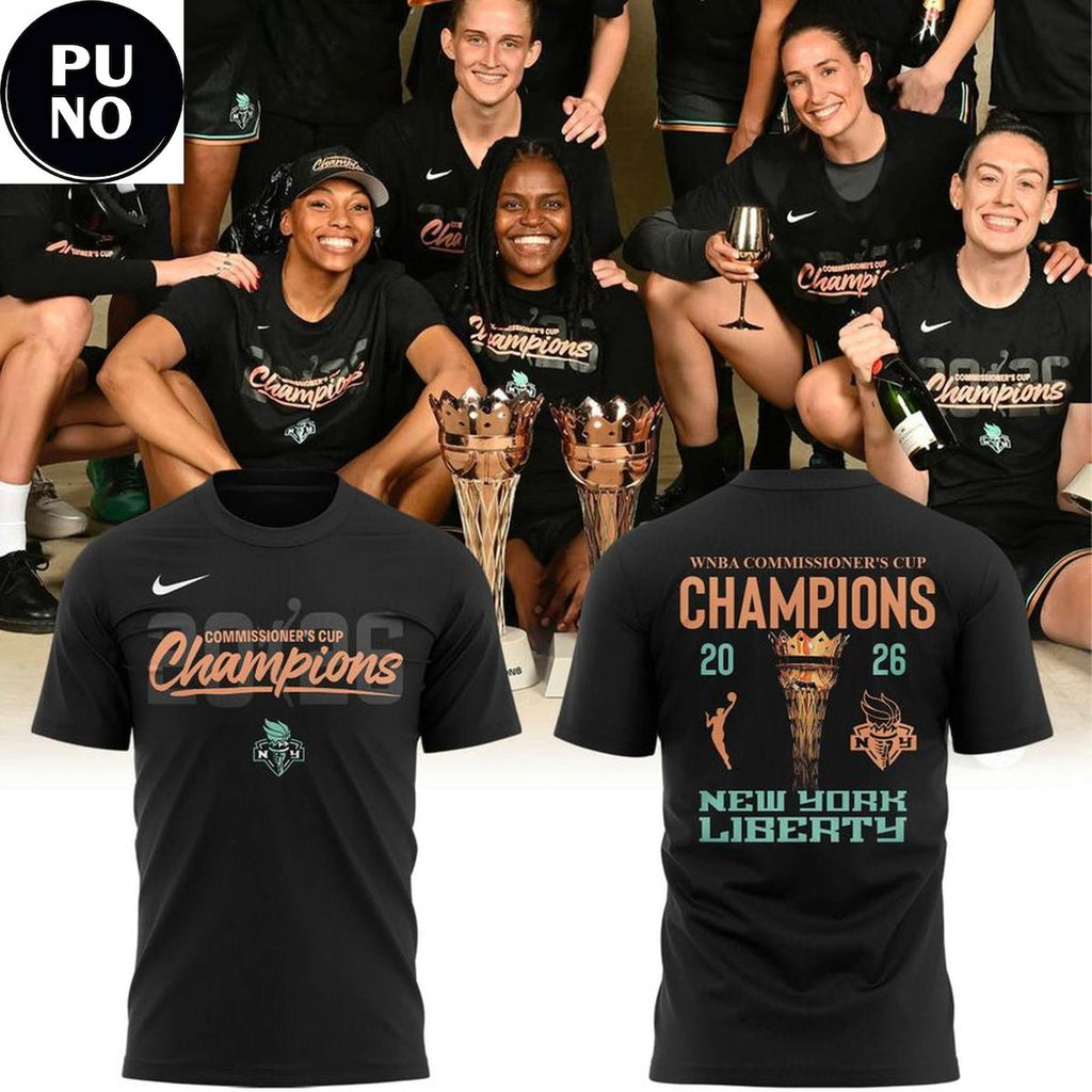 New York Liberty 2026 WNBA Commissioner's Cup Champions Locker Room T-Shirt