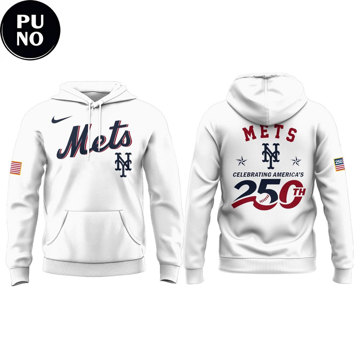 New York Mets 2026 Celebrating America's 250th Hoodie T-Shirt
