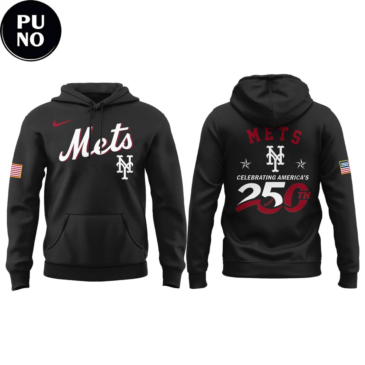 New York Mets 2026 Celebrating America's 250th Hoodie T-Shirt