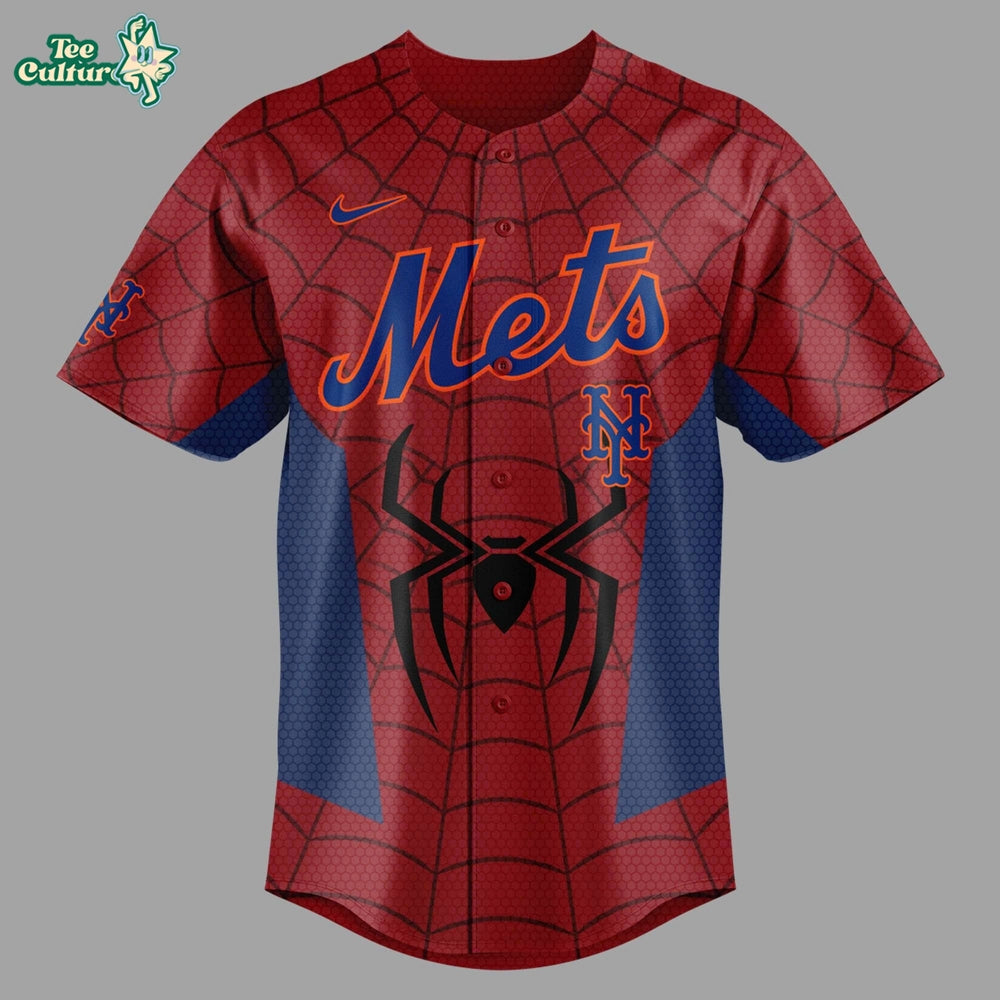 New York Mets Spider-Man 2026 Custom Name & Number Baseball Jersey