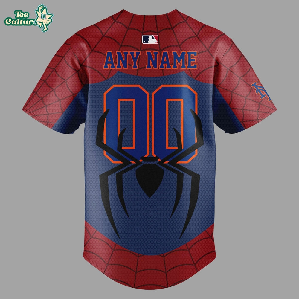 New York Mets Spider-Man 2026 Custom Name & Number Baseball Jersey