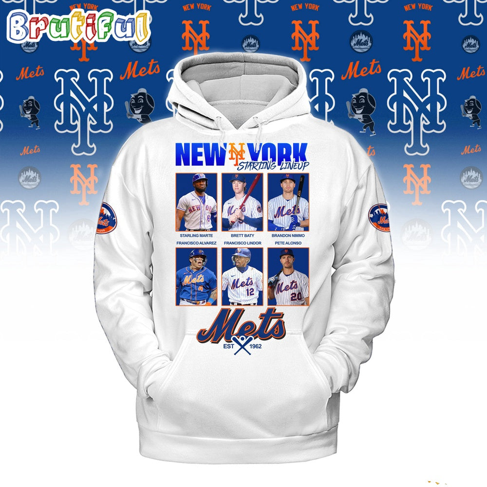 New York Mets Starting Lineup Est 1962 Hoodie