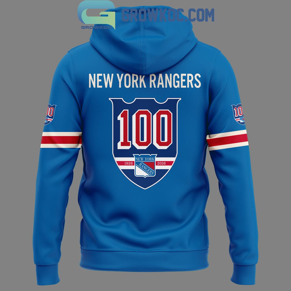 New York Rangers 100 Years Hoodie Shirt