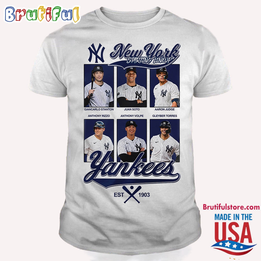 New York Yankees Starting Lineup Est 1903 T Shirt