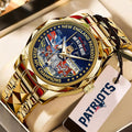 New England Patriots 2025 AFC Champions Alloy Luxury Quartz Watch - TMTHU3479