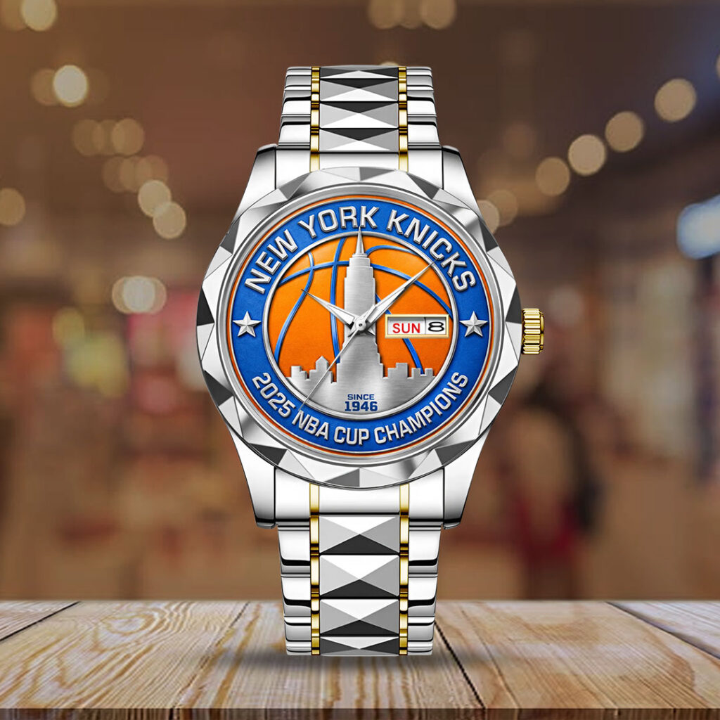 New York Knicks 2025 NBA Cup Champions Alloy Luxury Quartz Watch - TMTHU2718