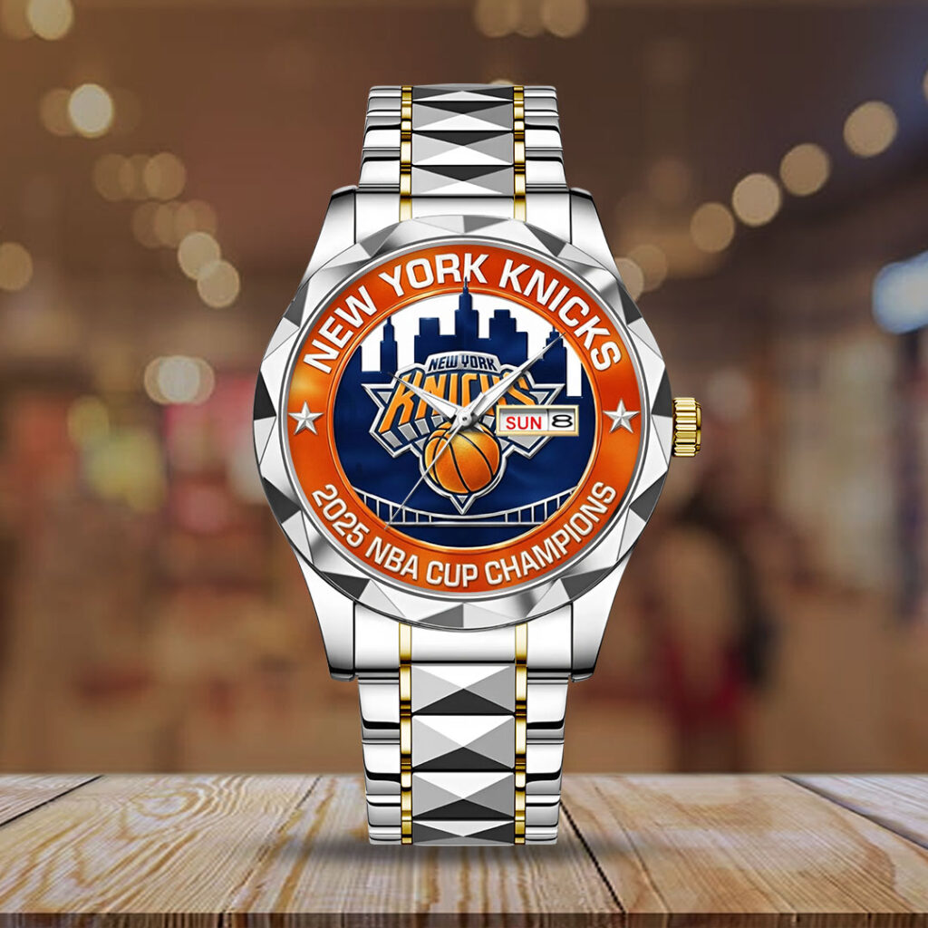 New York Knicks 2025 NBA Cup Champions Alloy Luxury Quartz Watch - TMTHU2899