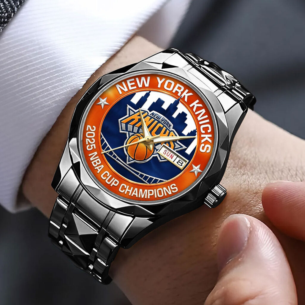 New York Knicks 2025 NBA Cup Champions Alloy Luxury Quartz Watch - TMTHU2899